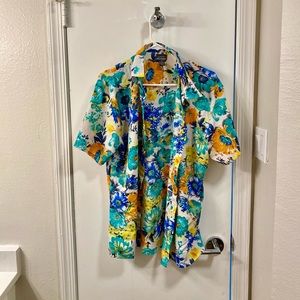 Colorful Floral Button Up Shirt
